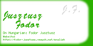 jusztusz fodor business card